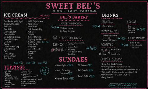 home menu